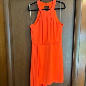 HALSTON ORANGE SIZE 14 DRESS    NW with tags